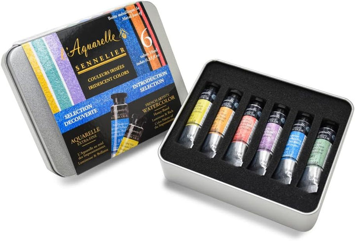 Sennelier l'Aquarelle Irisierende Farben Introduction Selection 6 Tuben á 10ml