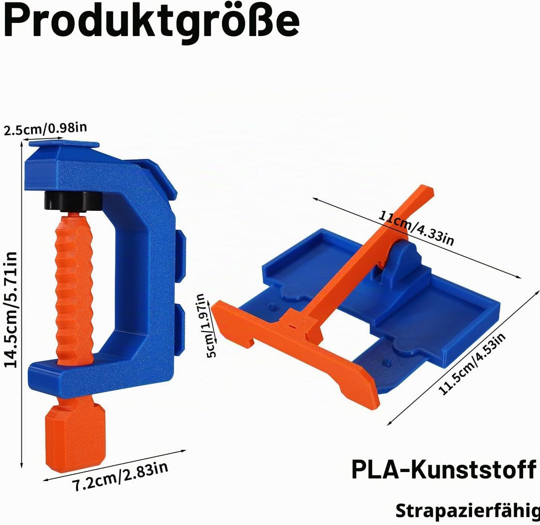 2-Spuriges Startgatter und Streckenklemmen Set für Hot Wheels, Robust aus PLA Kunststoff Startgatter