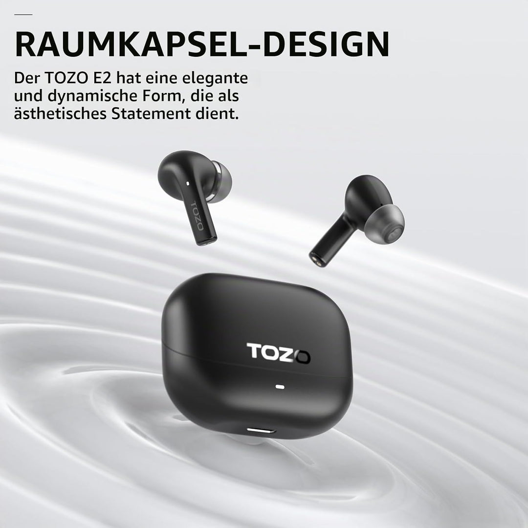 TOZO E2 Kopfhörer kabellos Bluetooth, 5.3 Bluetooth Kopfhörer, In Ear Kopfhörer mit APP Steuerung, 3