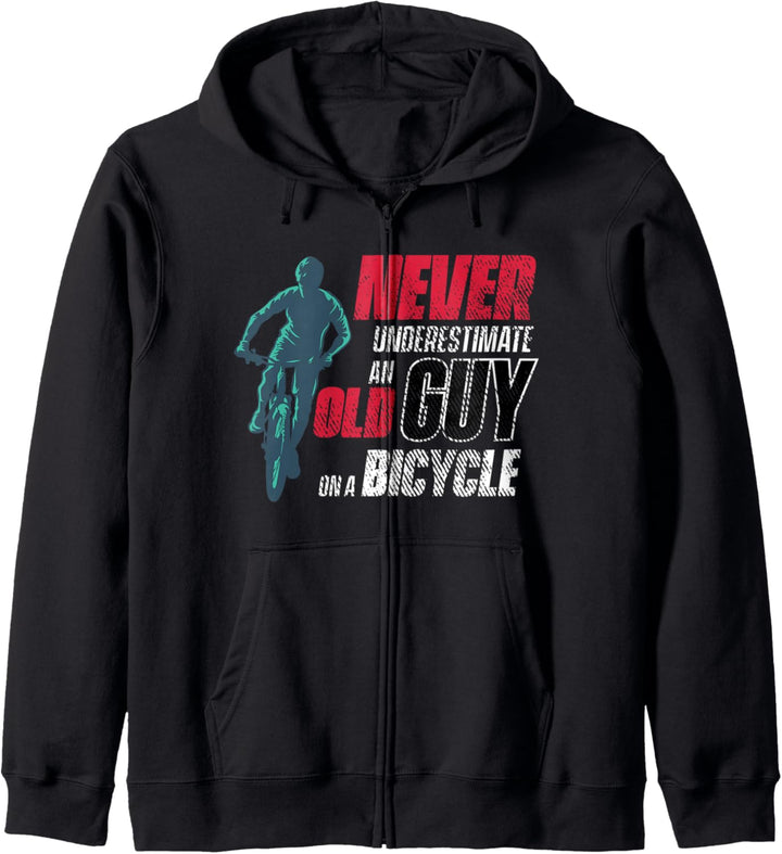 Fahrrad fahren - Never Underestimate An Old Guy On A Bicycle Kapuzenjacke