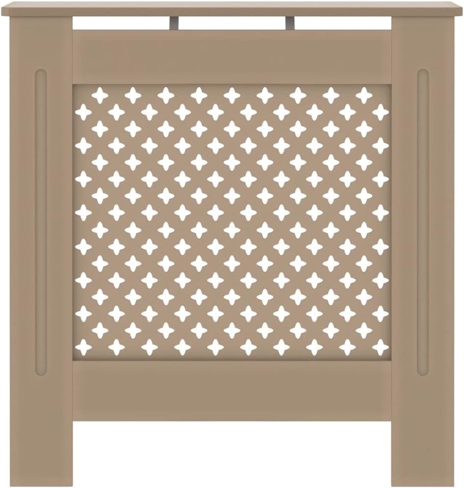 puraday Wohnzimmer Heizkörperabdeckung 78x19x81.5 cm MDF Heizkörperverkleidung Dekorative Wabenmuste