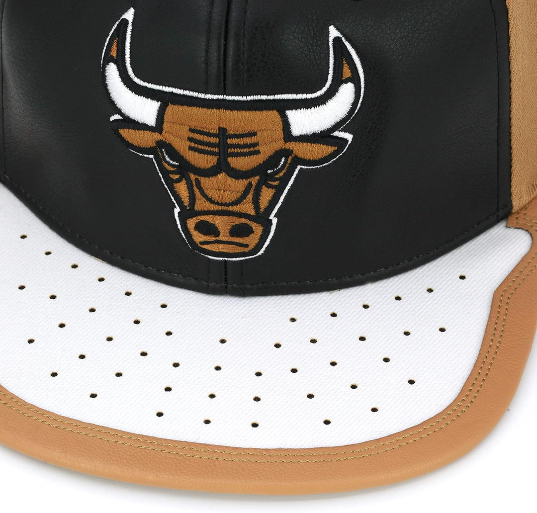 Mitchell & Ness Day One Snap Bulls Cap Basecap Baseballcap Flat Brim NBA Chicago Snapback Einheitsgr