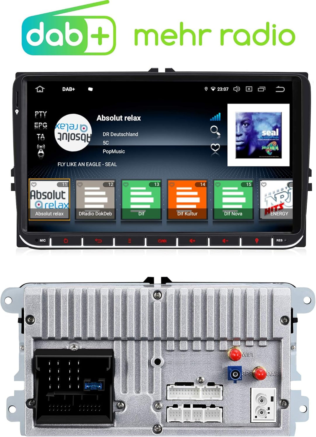 M.I.C. AV9V2-Ultra Android 12 Autoradio mit navi Qualcomm Snapdragon 665 8G+256G Ersatz für VW Golf