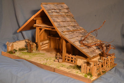 menta-modellbau Krippe Krippenbausatz heimatlich alpenländisch Krippenbau Krippe selber Bauen Weihna