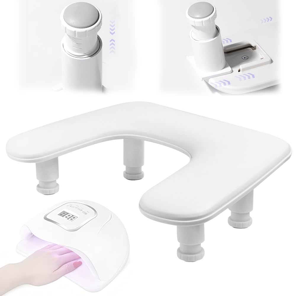 Handauflage Nagelstudio Handpolster Höhenverstellbar 0-25mm Nagel Armauflage Handgelenkauflage U-För