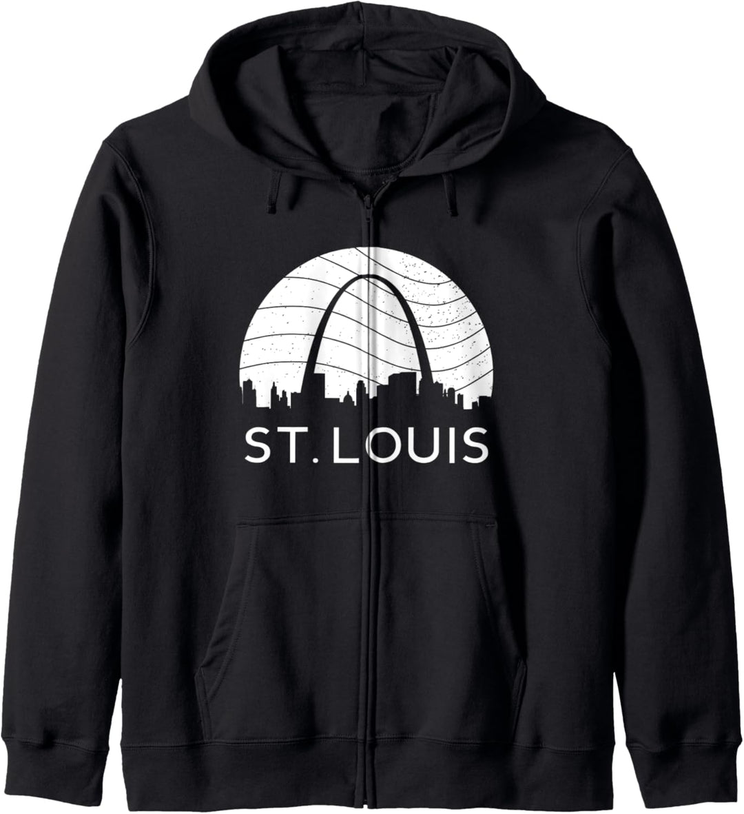 St Louis Missouri Torbogen Retro Mississippi River Lou Kapuzenjacke
