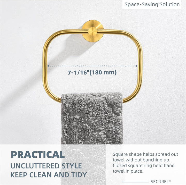 Angle Simple Schwenkbarer Handtuchring, SUS 304 Edelstahl Handtuchhalter Aufhänger für Badezimmer Wa