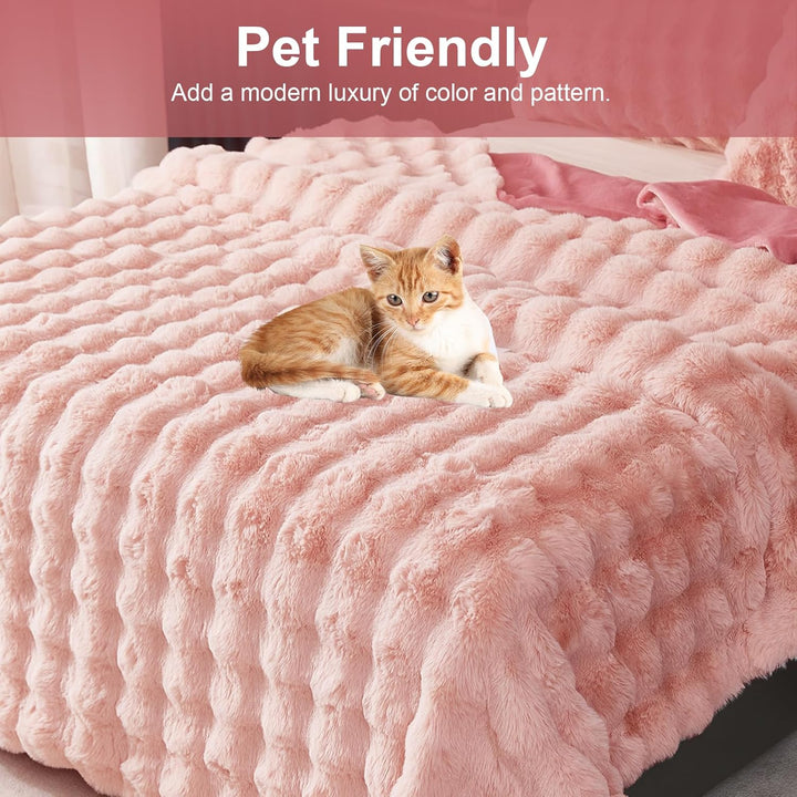 Kuscheldecke Kaninchen Plüsch Decke Super Soft Wohndecke Dick 1000 G/M² Flanell Decke Couchdecke War