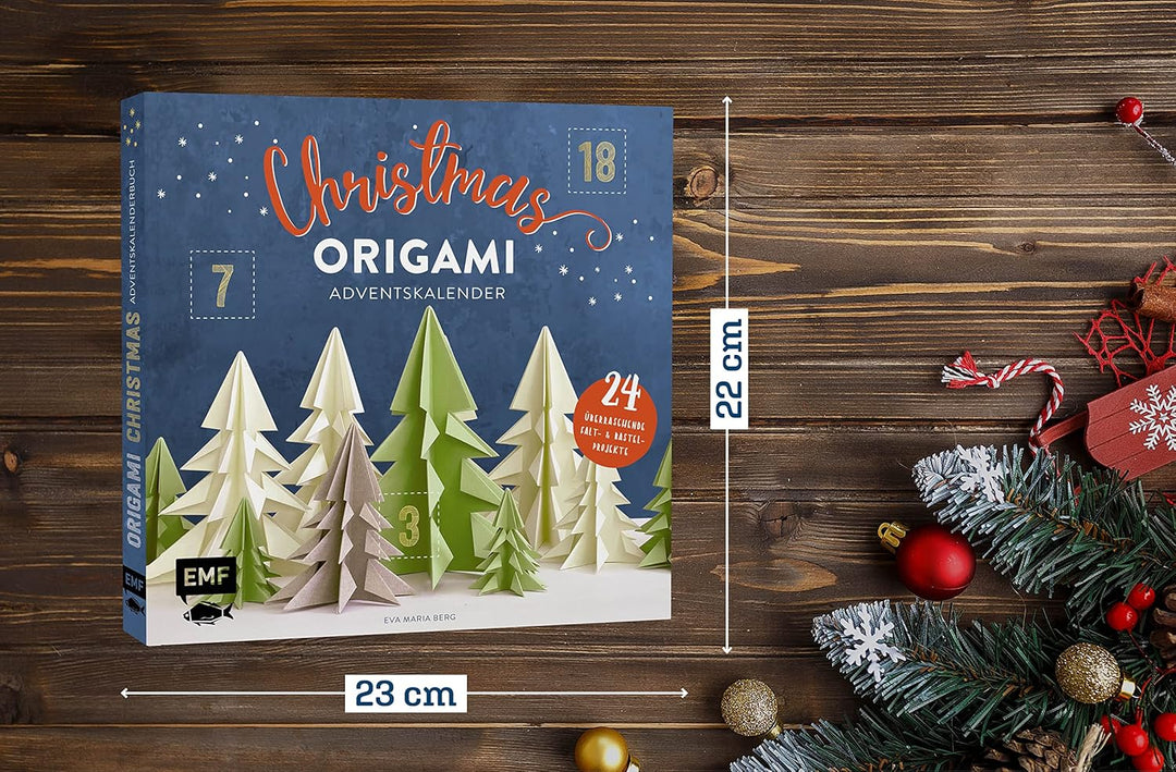 Mein Adventskalender-Buch: Origami Christmas: 24 überraschende Falt- und Bastelprojekte für Weihnach