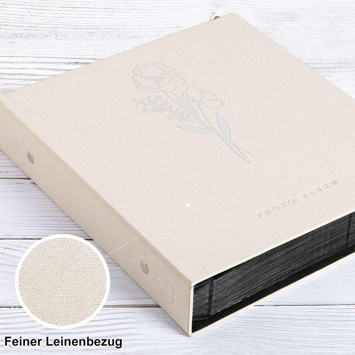 Lanpn Fotoalbum 10x15 1000, Extra Grosses XXL Leinen Einstecken Einsteckalbum für Hoch und Querforma