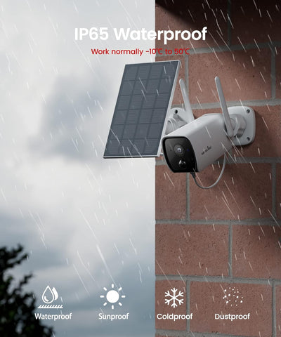 2K Überwachungskamera Aussen Akku mit Solarpanel,Wansview Kabellos WLAN Kamera Outdoor,Solar WiFi Ca