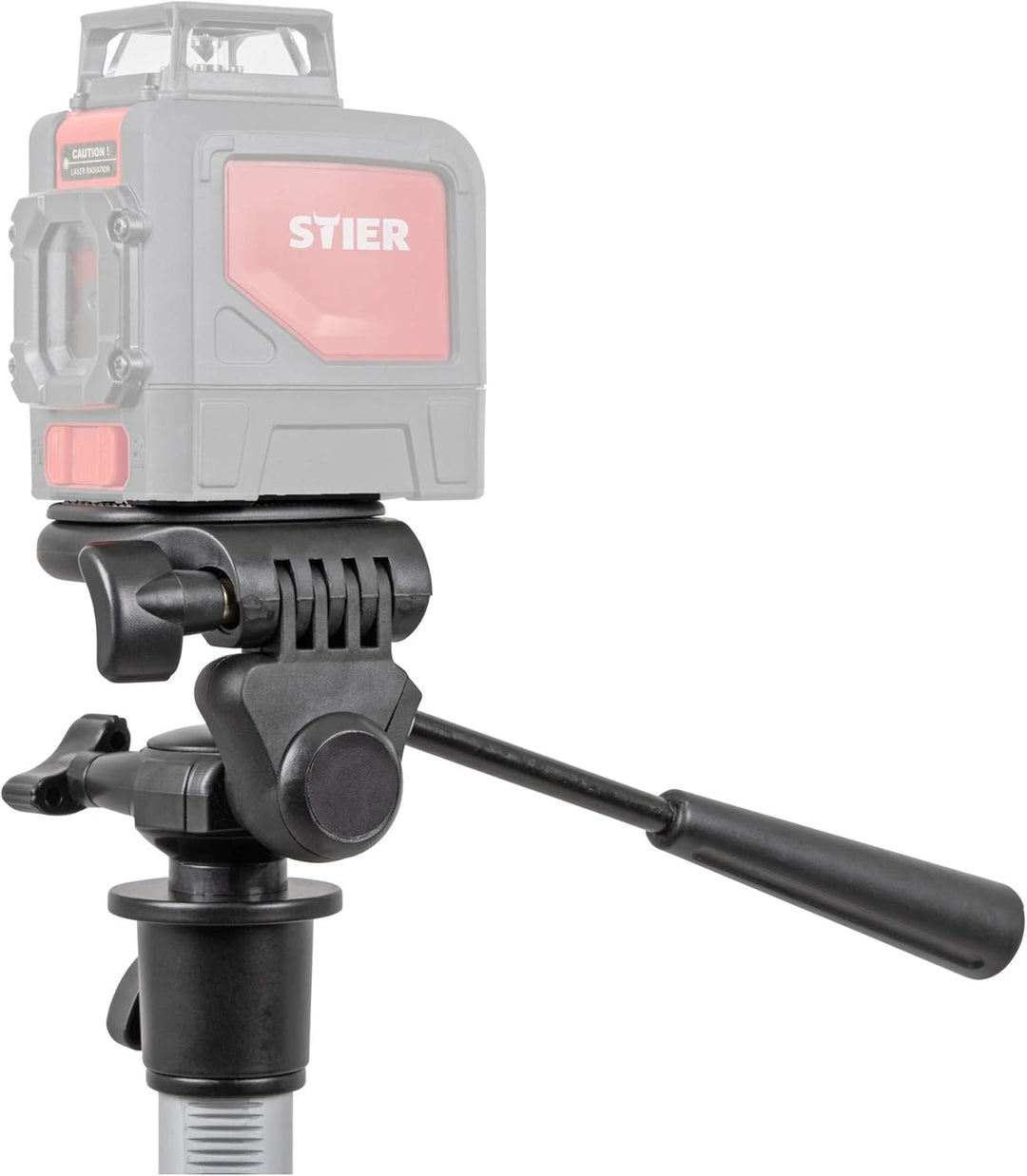 STIER Stativ 250, Baustativ, 250 cm, für Laser und Nivelliergeräte, Arbeitshöhe 88-250 cm stufenlos