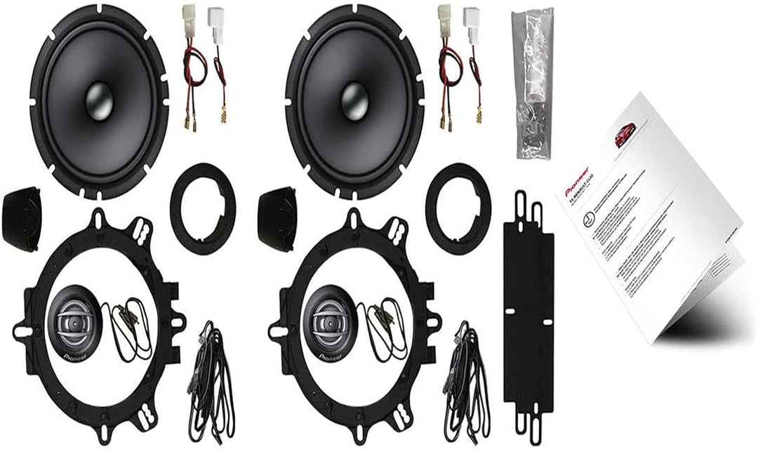 Pioneer TS-Renault-Clio 2-Wege-Komponentenlautsprecher (350 W), 16.5 cm, Plug & Play Lautsprecher Sy