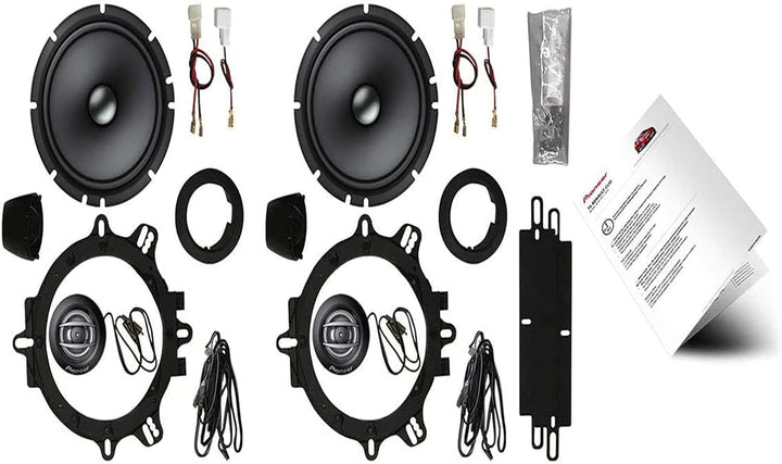Pioneer TS-Renault-Clio 2-Wege-Komponentenlautsprecher (350 W), 16.5 cm, Plug & Play Lautsprecher Sy