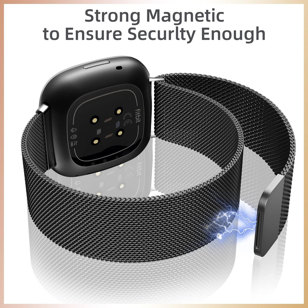 Faliogo Kompatibel mit Fitbit Versa 3 Armband/Fitbit Versa 4 Armband/Fitbit Sense Armband, Edelstahl