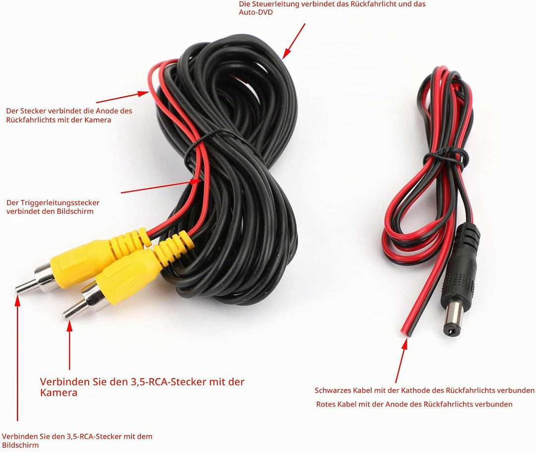 Areyourshop Auto Rückfahrkamera Kit für Ford Mondeo/Fiesta/Focus Hatchback/S-Max/KUGA