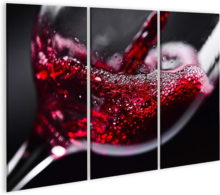 islandburner Bild auf Leinwand Rotwein Im Weinglas Auf Schwarzem Hintergrund 2 Bilder Wandbilder Pos