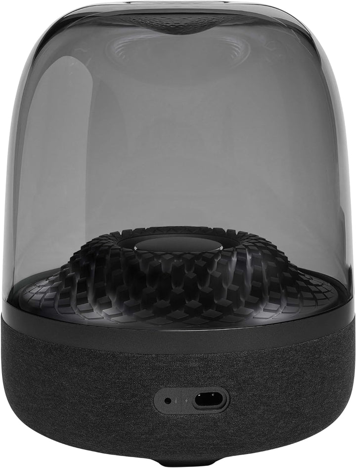 Harman Kardon Aura Bluetooth Box in Schwarz – Tragbarer Bluetooth Lautsprecher mit 360-Grad-Klang