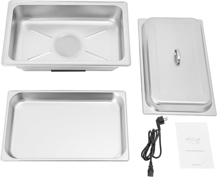 Elektrische Chafing Dish Edelstahl Buffet Server 600W 9L | Edelstahl-Chafing Dish mit Touchscreen –