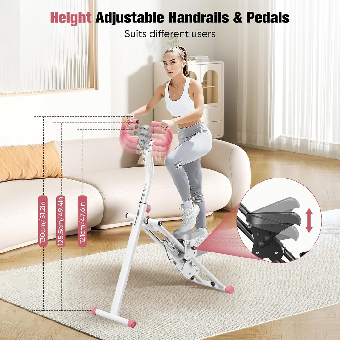 Stepper Heimfitness, Metall &amp; Kunststoff Crosstrainer mit LCD, Höhenverstellbar Tragbar Fitness Step