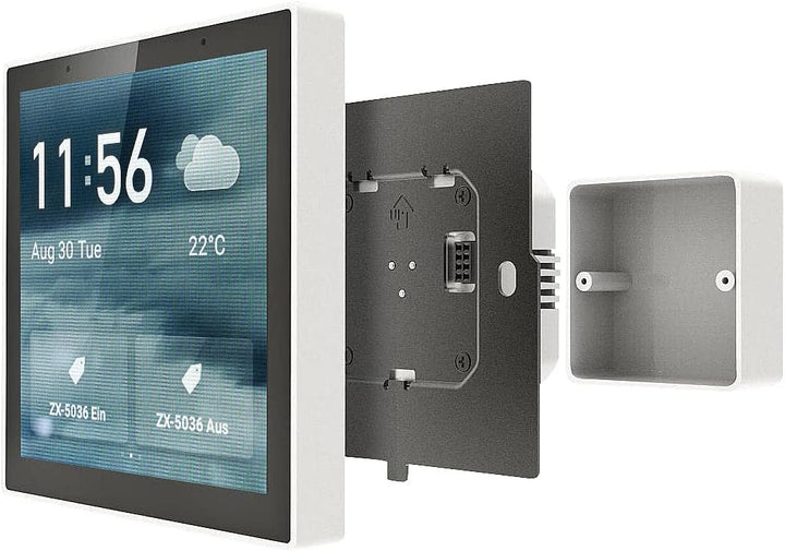 Luminea Home Control Smart Home Zentrale: Einbau-Smarthome-Zentrale, 4"/10,2cm Touchscreen, WLAN, Zi