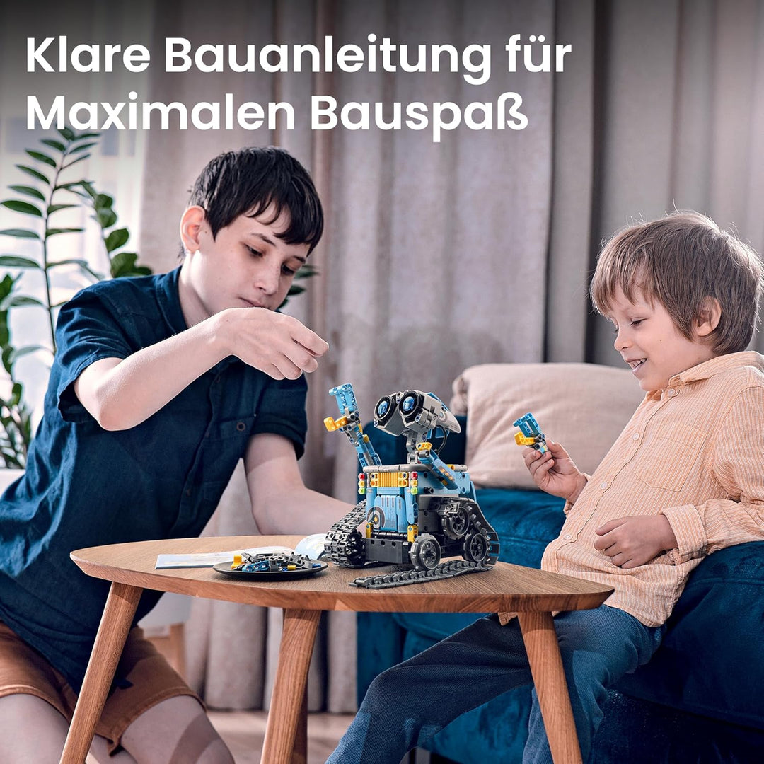 Sillbird Technik Roboter Kinder Bauspielzeug, Programmierbarer Roboter Bausatz, Ferngesteuerte Robot