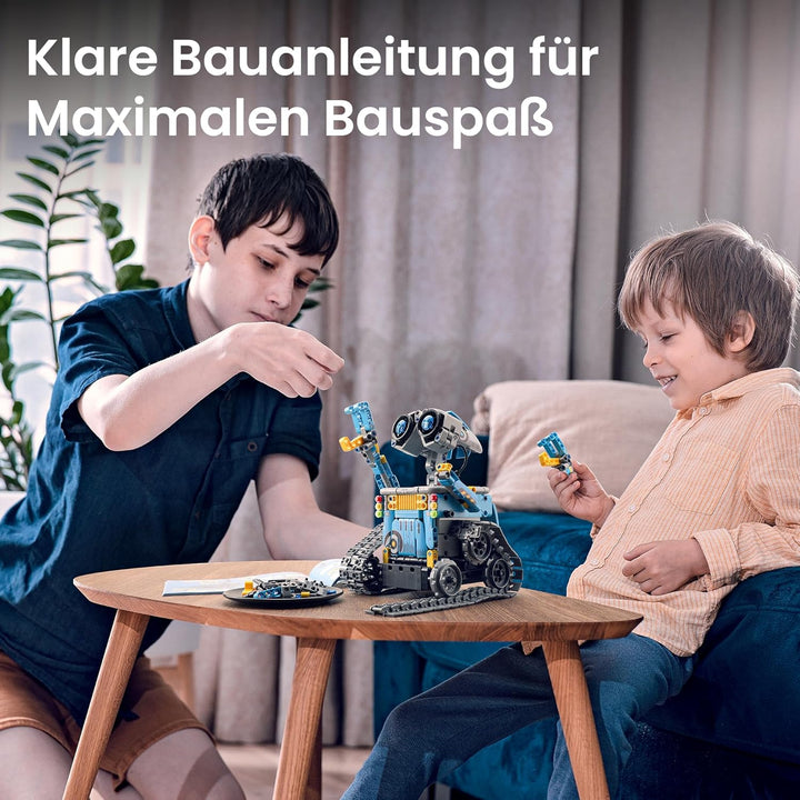 Sillbird Technik Roboter Kinder Bauspielzeug, Programmierbarer Roboter Bausatz, Ferngesteuerte Robot