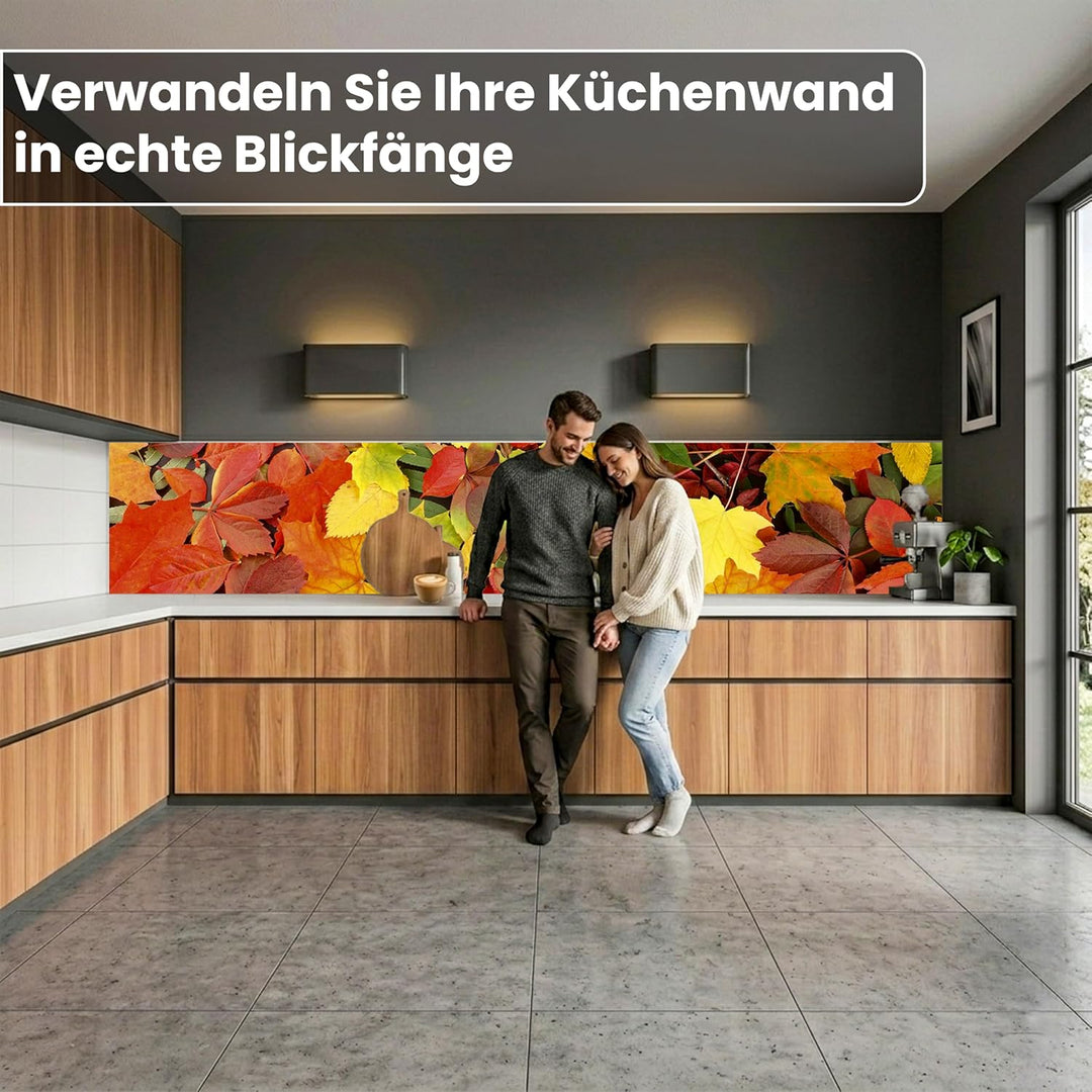 DIMEX Küchenrückwand Folie selbstklebend BLÄTTER | Klebefolie - Dekofolie - Spritzschutz für Küche |