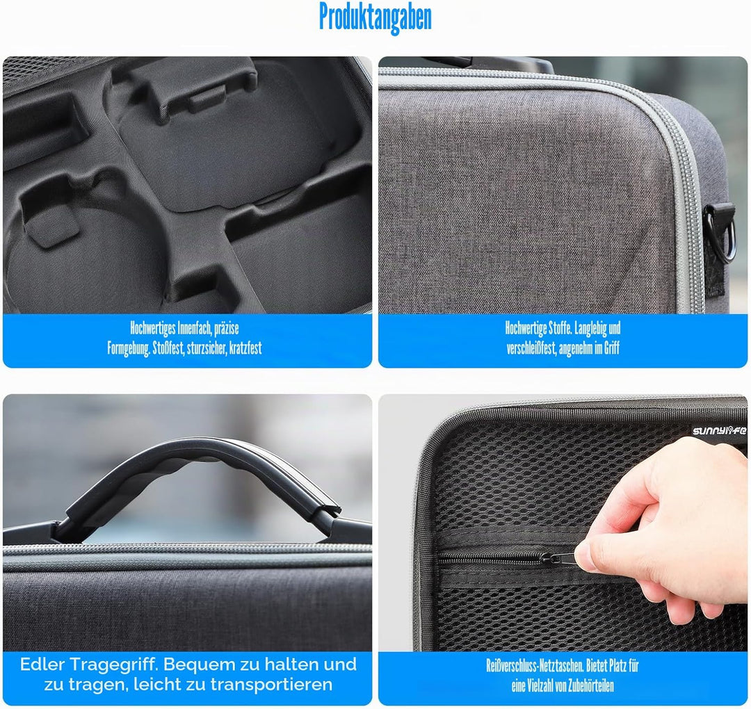 SYACHI Drohne Tasche für DJI Flip, Tragbare PU wasserdichte Case mit Schultergurt Tasche für DJI FLI