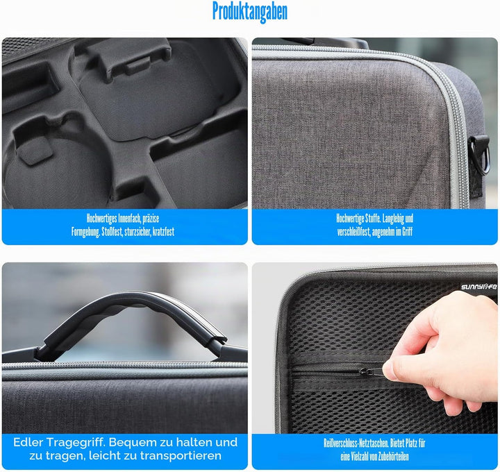 SYACHI Drohne Tasche für DJI Flip, Tragbare PU wasserdichte Case mit Schultergurt Tasche für DJI FLI