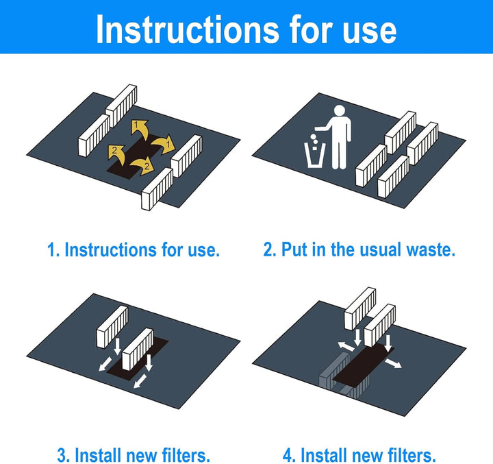 MOLIMOLI Neff Dunstabzugshaube Filter 4 Stück Aktivkohlefilter für Siemens/Bosch/Gaggenau/Constructa