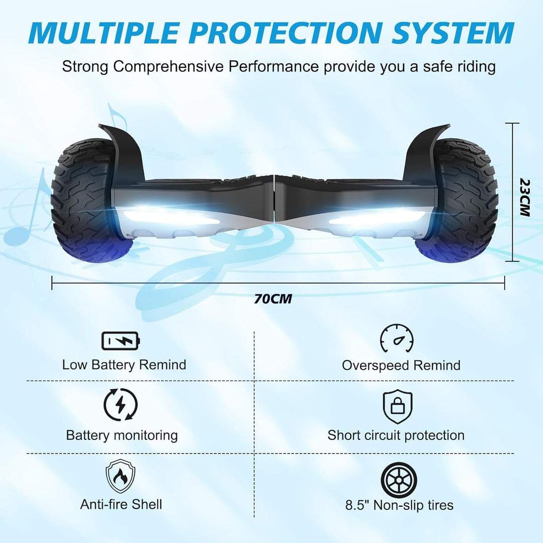 RCB Hoverboards SUV mit Sitz Hoverboards Off-Road, App-fähige Bluetooth Hoverboards, 8,5 '' Hummer +
