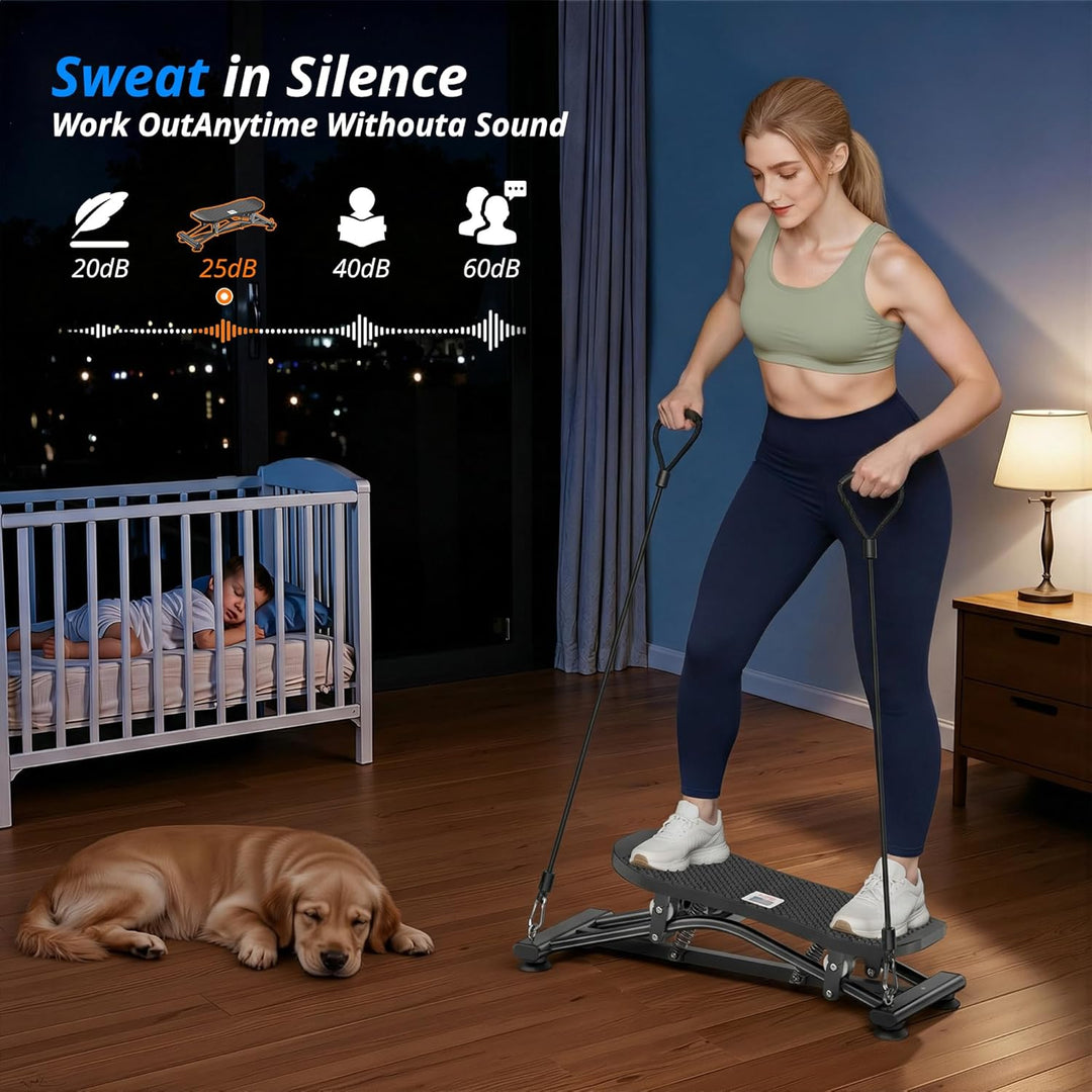 Balance Trainer Simulierte Skimaschine Widerstandsbasiertes Home Fitnessgerät Swing Stepper & Sidest