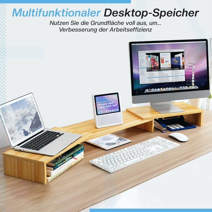 Fleau Home Monitorerhöhung – Laptopständer – Laptoperhöhung – Schreibtisch-Organizer – Bildschirmerh