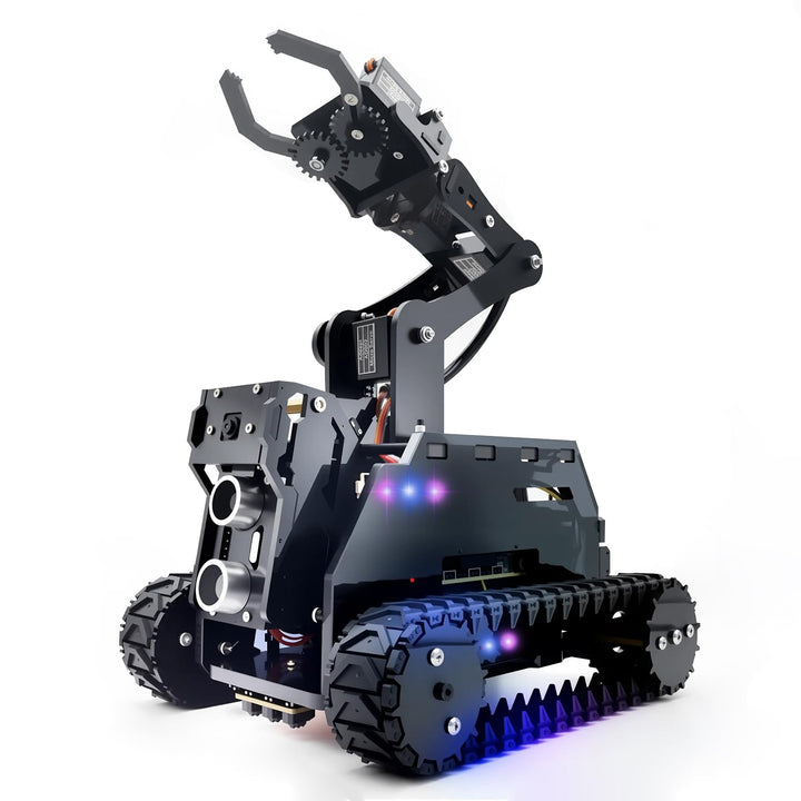 Adeept RaspTank WiFi Wireless Smart Robot Car Kit für Raspberry Pi 4/3 Modell B+/B, Panzerroboter mi