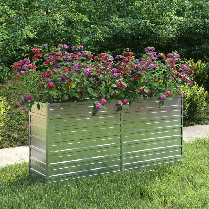 Yolola Hochbeet Metall 160 x 40 x 77 cm Grosses Hochbeet aus Metall Hochbeete für Garten, Schneckens
