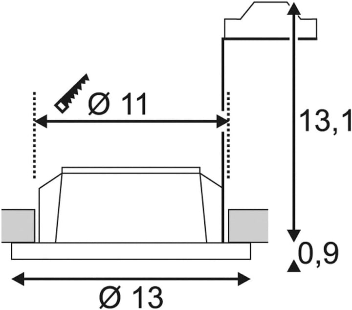SLV PLASTRA, Einbauleuchte Plastra, Einbau Rund, Gu10, Plastra, Einbau Rund, Gu10