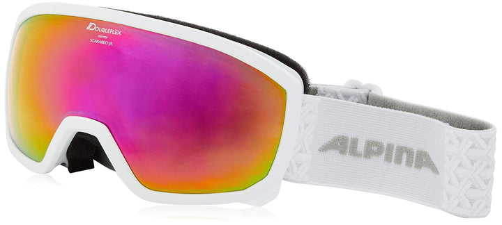 ALPINA SCARABEO JR. Q-LITE - Verspiegelte, Kontrastverstärkende OTG Skibrille Mit 100% UV-Schutz Für