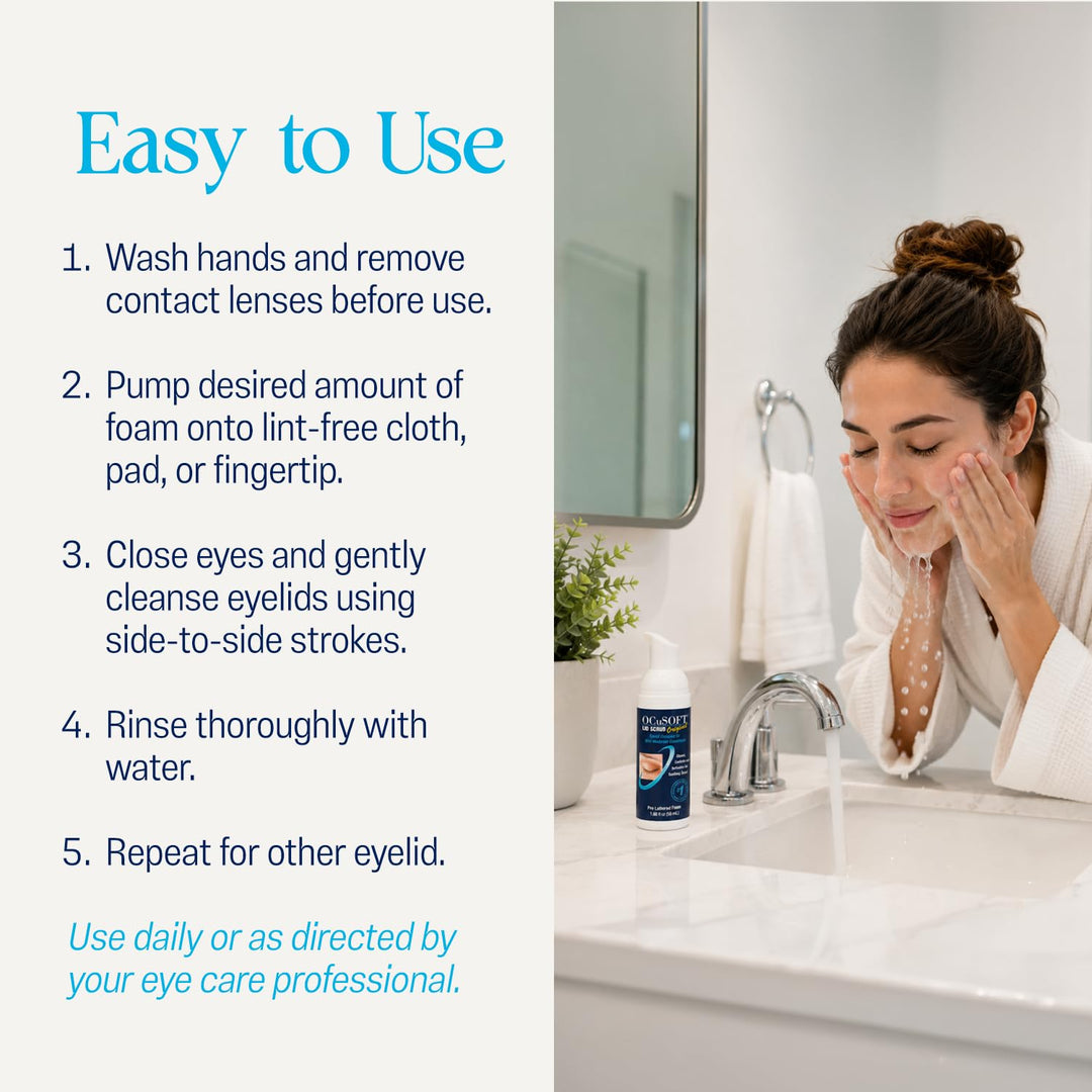 Ocusoft Eyelid Scrub Foaming Eyelid Cleanser - 50 Ml