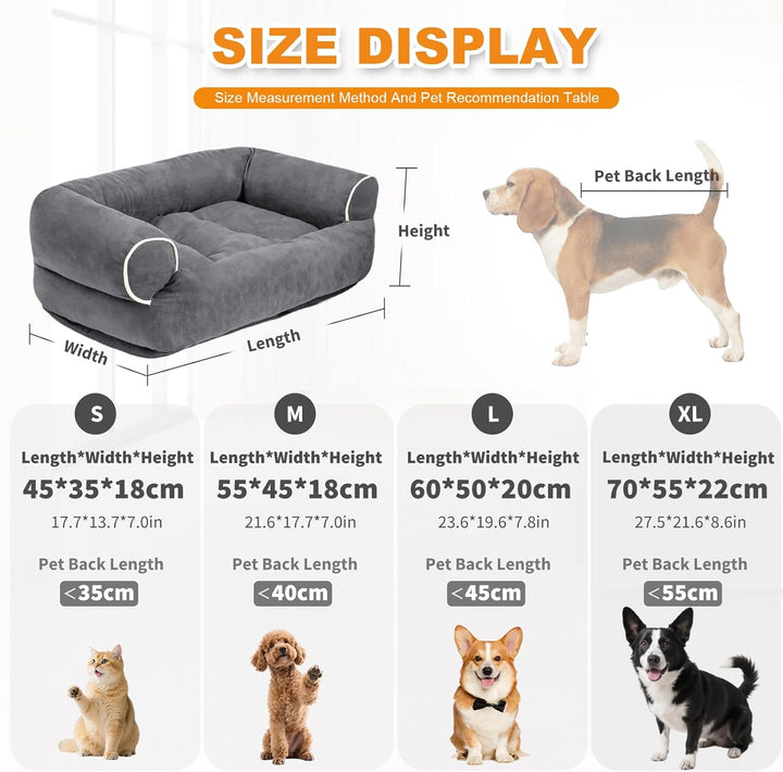 PETCUTE Katzenbett Haustierbett für Katzen und Hunde,Waschbares Orthopädisches Hundebett für Kleine