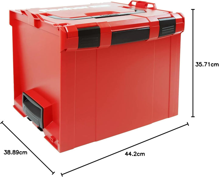 fischer L-Boxx FLB 374, robuste Aufbewahrungs- und Transportbox, stapelbar, kompatibel mit L-Boxx Sy