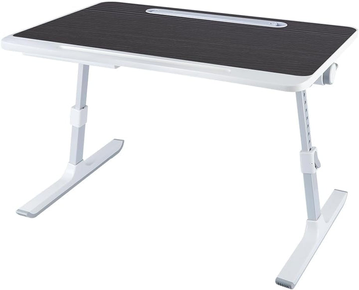 Betttisch Klappbar, Laptoptisch, Einstellbare Höhe, mit Buchständer, Schublade, Lap Stopper, Tablet
