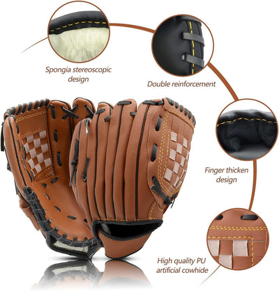 LeapBeast Baseball Handschuhe - Softball Handschuhe mit Einem Ball, Erwachsenen Baseball Training We