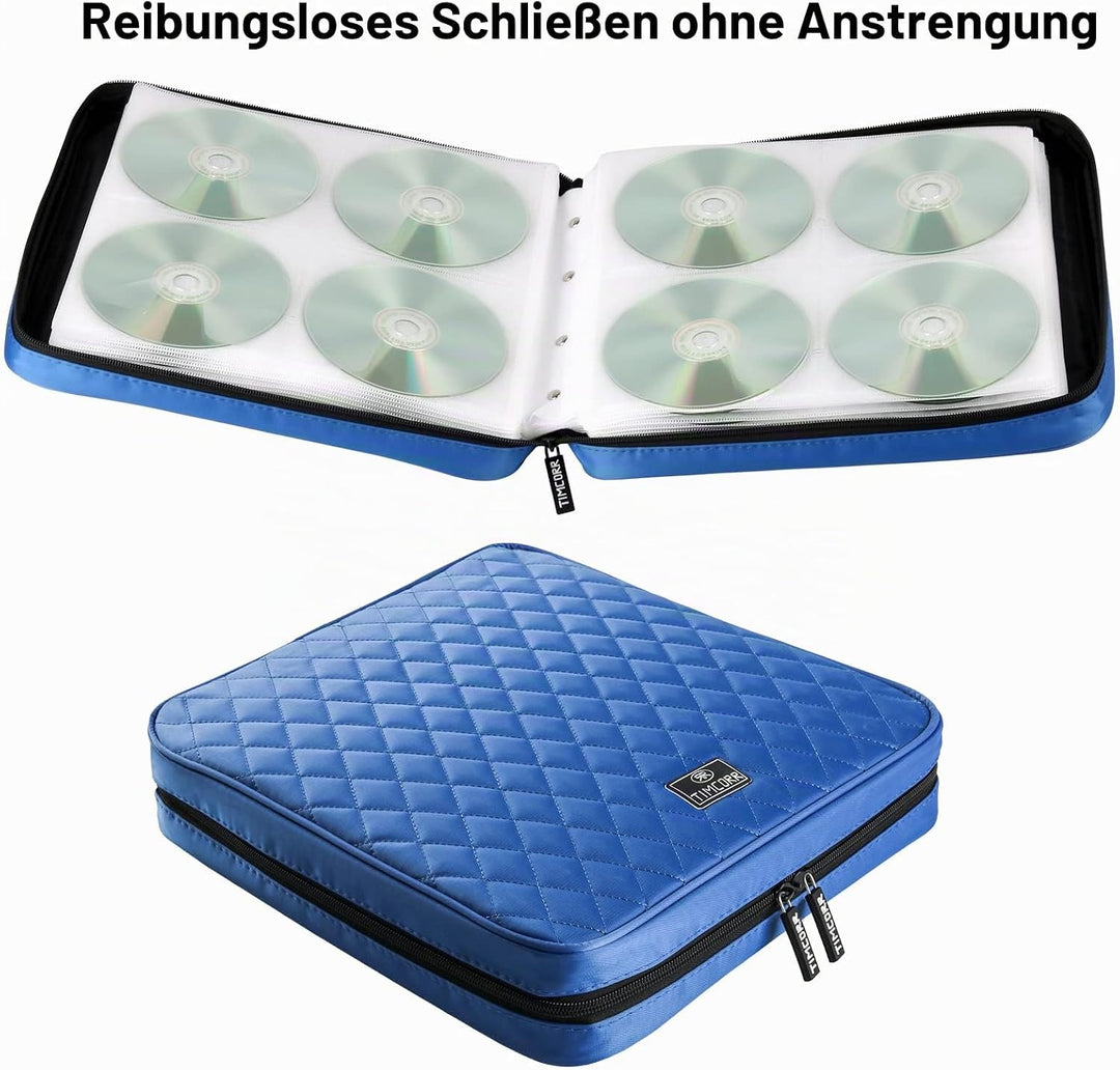 TIMCORR CD Tasche DVD Tasche Aufbewahrung, 160 Kapazität DVD Aufbewahrung CD Hülle DVD Hüllen Organi