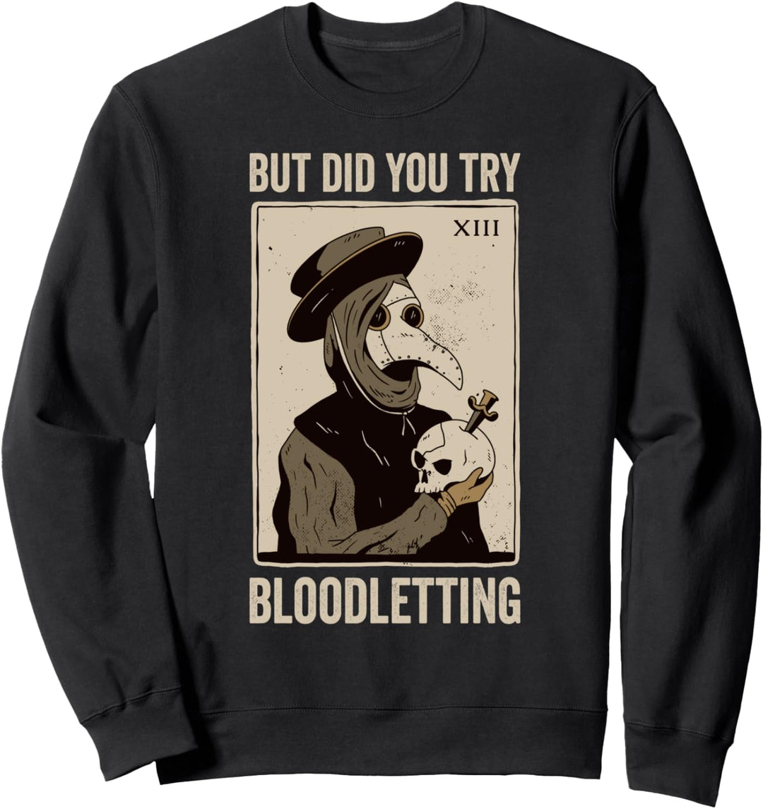 Plague Doctor Tarot Card, Tarotkarte, Steampunk Pestdoktor Sweatshirt