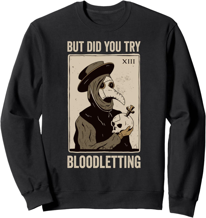 Plague Doctor Tarot Card, Tarotkarte, Steampunk Pestdoktor Sweatshirt