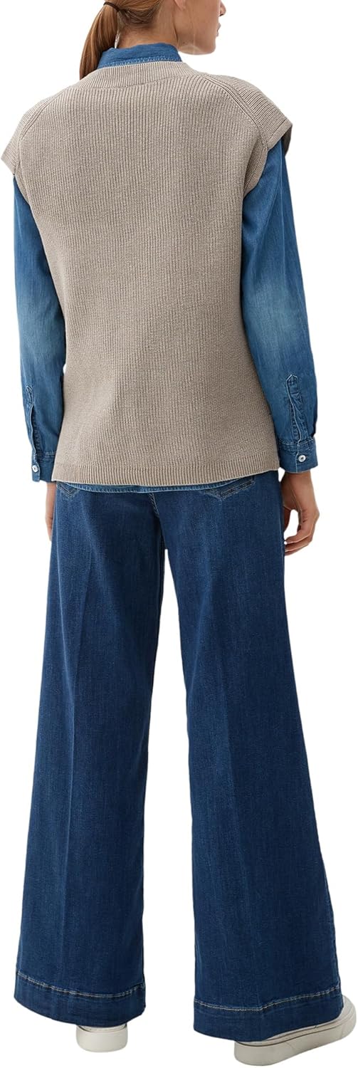 s.Oliver Damen Strickpullunder 42 Braun, 42 Braun