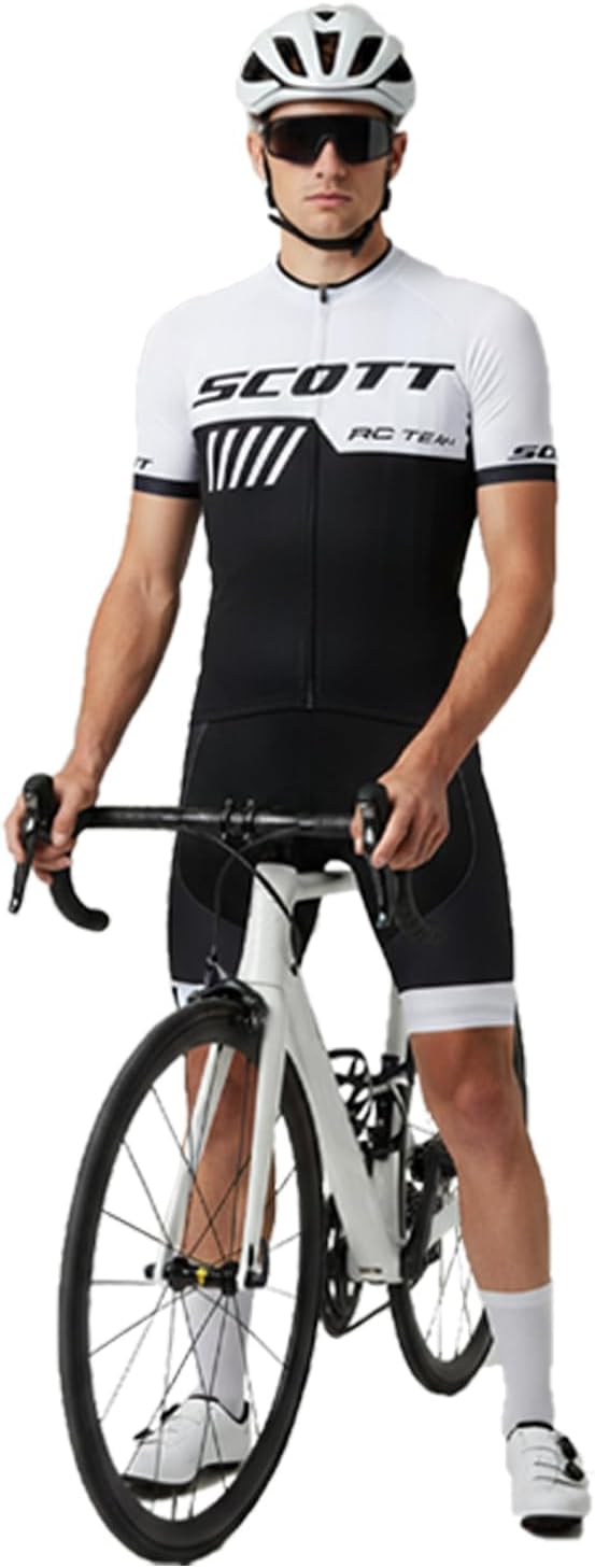 Herren Fahrradbekleidung Kurzarm MTB Radsportanzüge Radhose Radtrikots mit 3D-Gel-gepolsterten Short