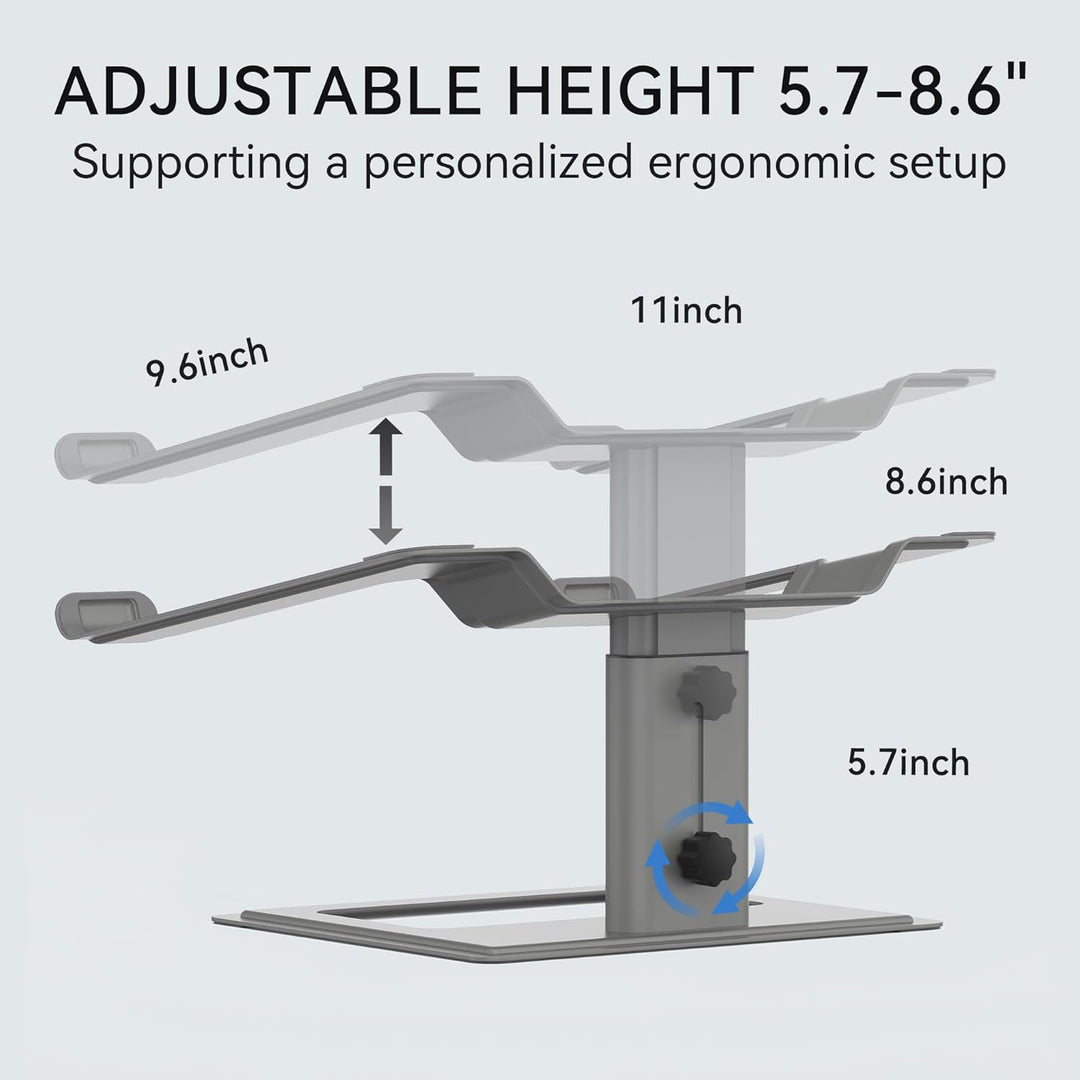 SOUNDANCE Laptop-Ständer für Schreibtisch, verstellbar, ergonomischer Laptop-Ständer für den Schreib