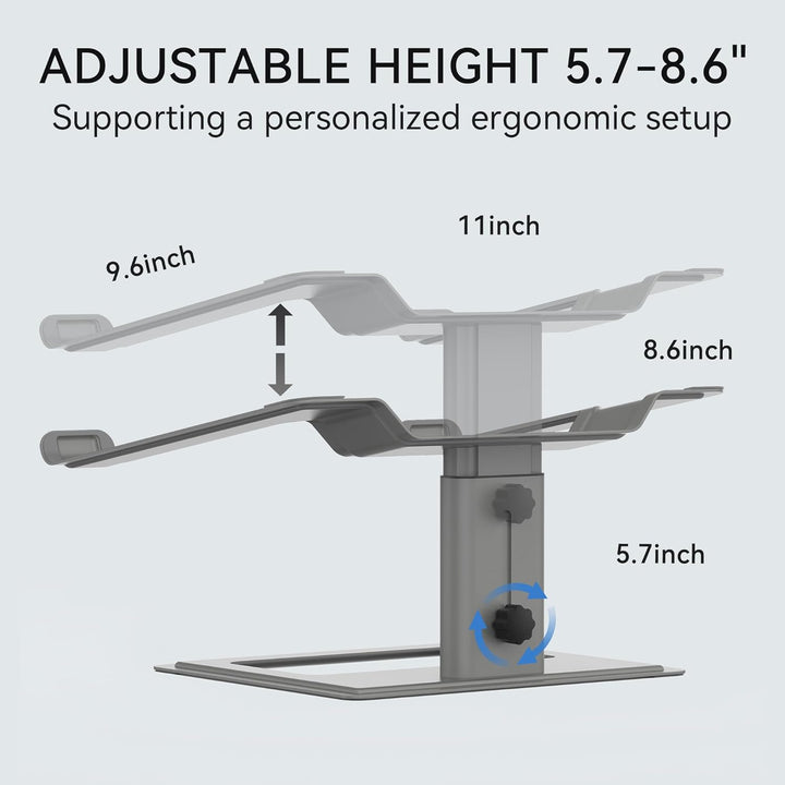 SOUNDANCE Laptop-Ständer für Schreibtisch, verstellbar, ergonomischer Laptop-Ständer für den Schreib